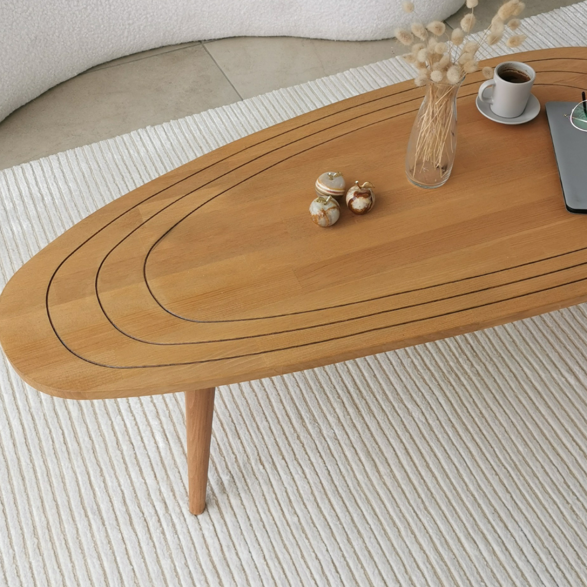 Voir la diapositive 5 : CONCEPT USINE Table basse style teck bois clair rana