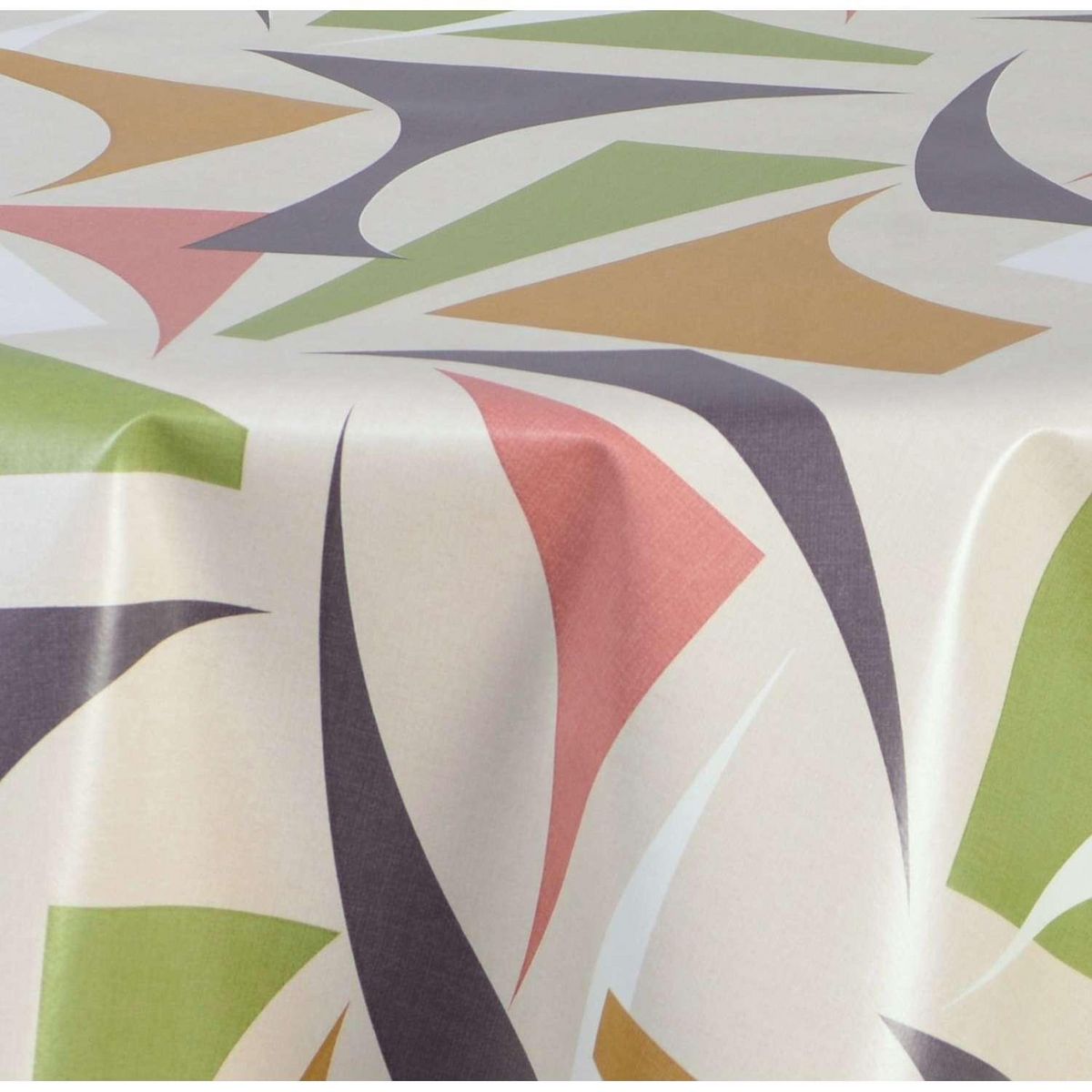 HABITABLE Nappe en toile cirée ronde Figu - Diam. 135 cm - Vert