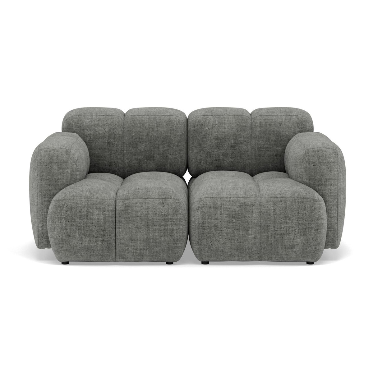 LISA DESIGN Grace - canapé modulable 2 places en velours texturé