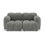 Voir la diapositive 1 : LISA DESIGN Grace - canapé modulable 2 places en velours texturé