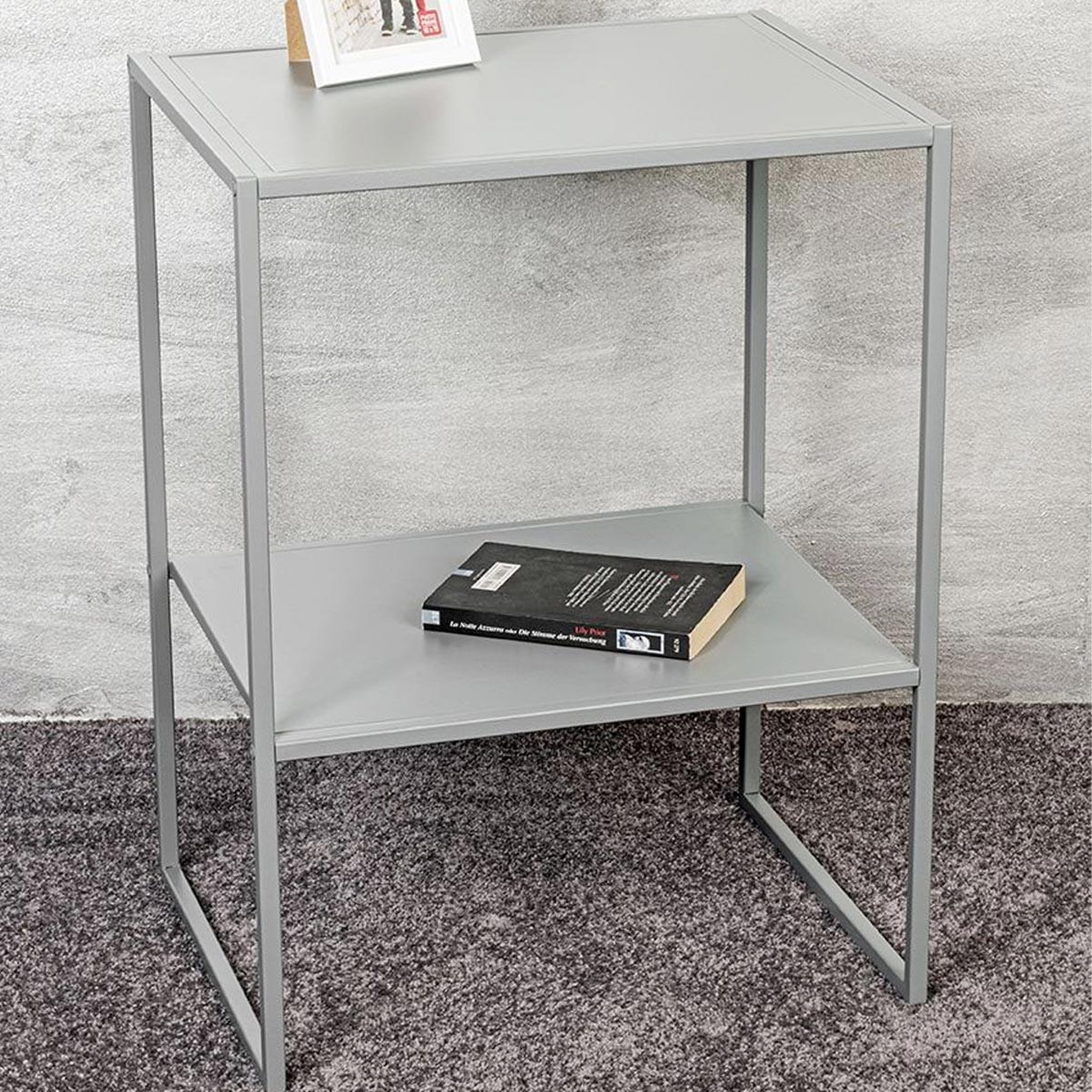 Voir la diapositive 3 : Paris Prix Table d'appoint avec étagère  rivoli  60cm gris