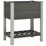 Voir la diapositive 1 : VIDAXL Lit sureleve de jardin avec etagere 75x50x90 cm WPC Gris