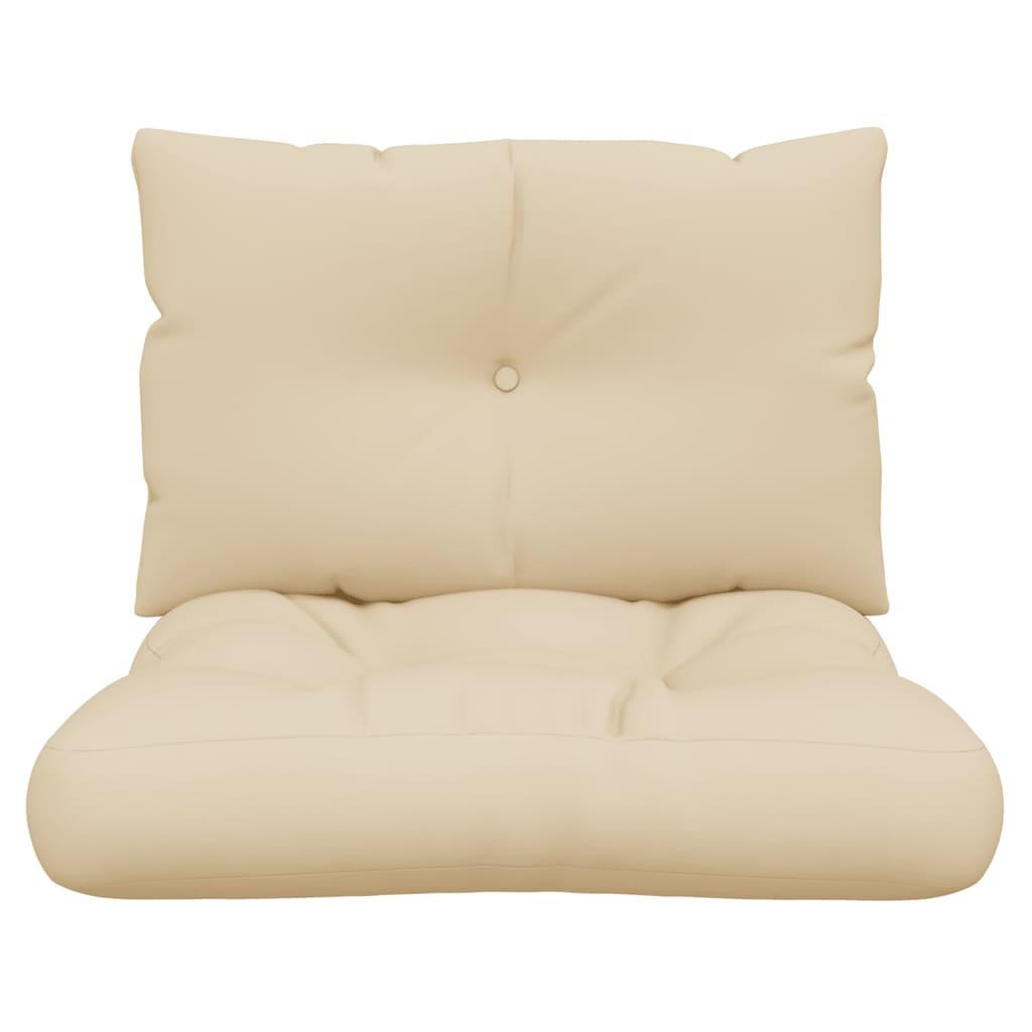 Voir la diapositive 5 : VIDAXL Coussins de palette lot de 2 beige tissu