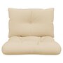 Voir la diapositive 5 : VIDAXL Coussins de palette lot de 2 beige tissu