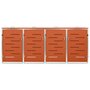 Voir la diapositive 5 : VIDAXL Abri pour quatre poubelles 276,5x77,5x112,5 cm Inox