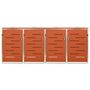 Voir la diapositive 5 : VIDAXL Abri pour quatre poubelles 276,5x77,5x112,5 cm Inox