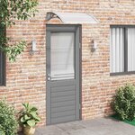 VIDAXL Auvent de porte gris et transparent 80 x 75 cm en polycarbonate