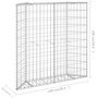 Voir la diapositive 6 : VIDAXL Lit sureleve a gabion en trapeze Acier galvanise 100x20x100 cm