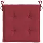 VIDAXL Coussins de chaise de jardin 6 pcs rouge bordeaux 50x50x3 cm