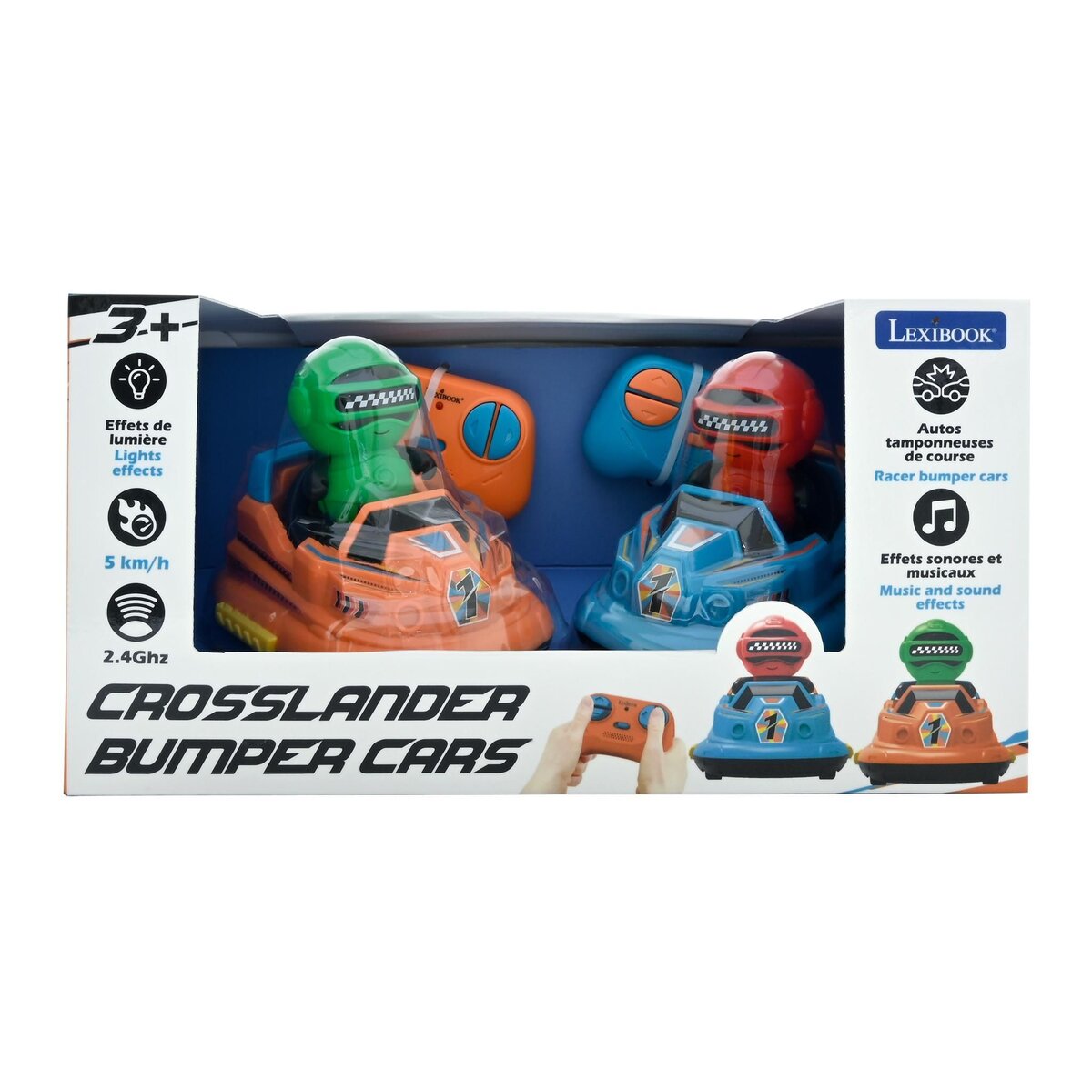 Lexibook CROSSLANDER BUMPERS SET – 2 voitures et 2 figurines amovibles