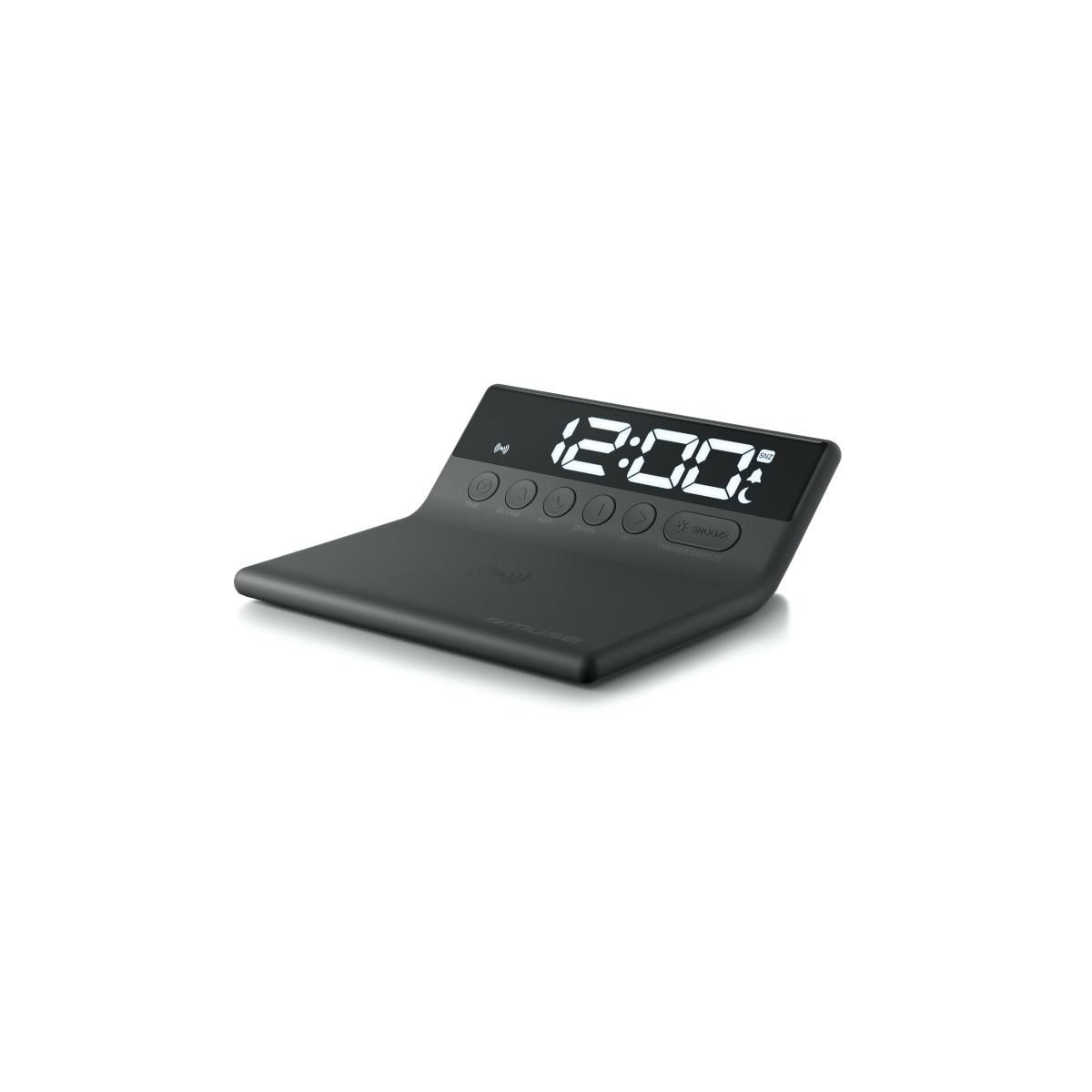 Muse Réveil avec chargement par induction noir - M168WI