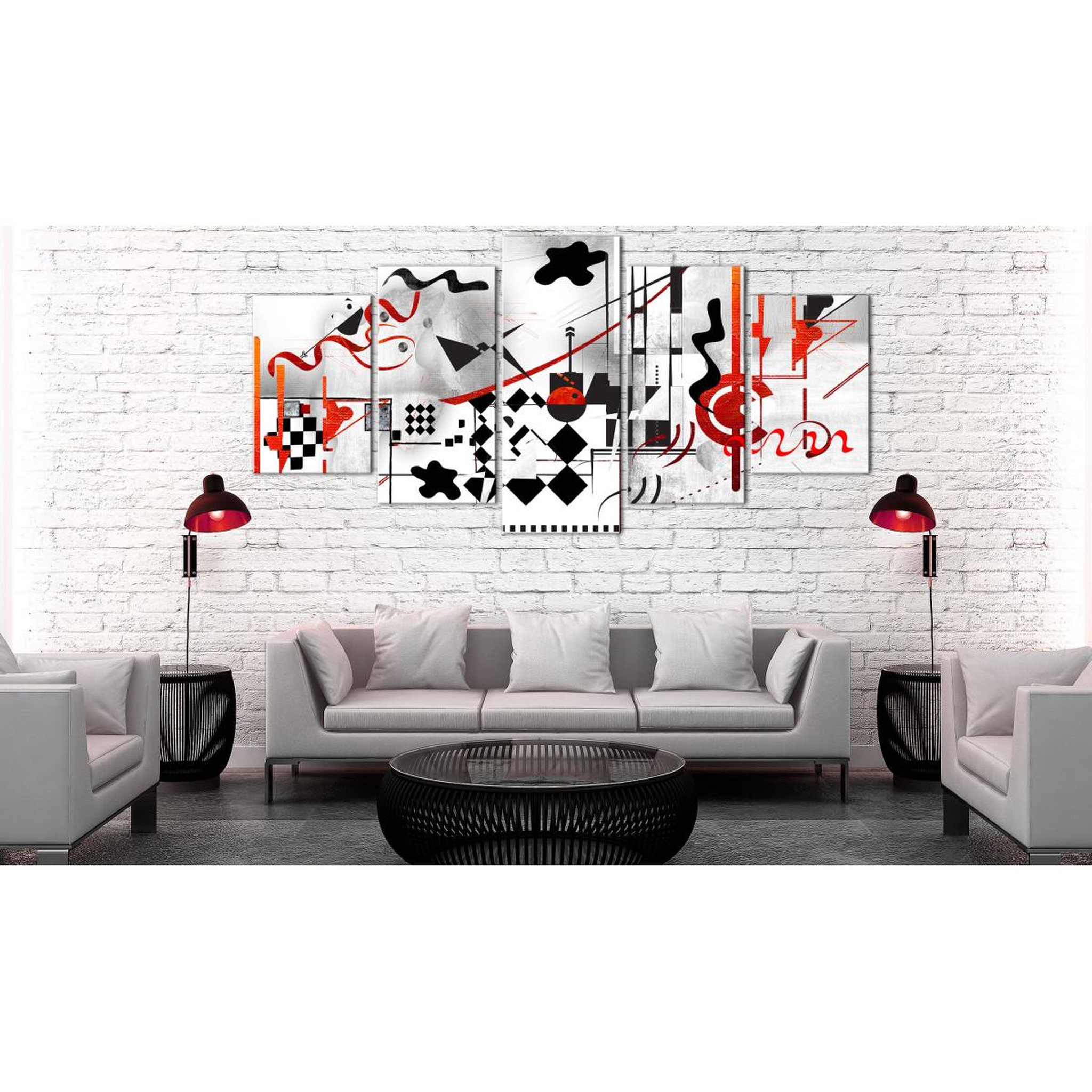 Voir la diapositive 2 : Paris Prix Tableau Imprimé 5 Panneaux  Maze Wide