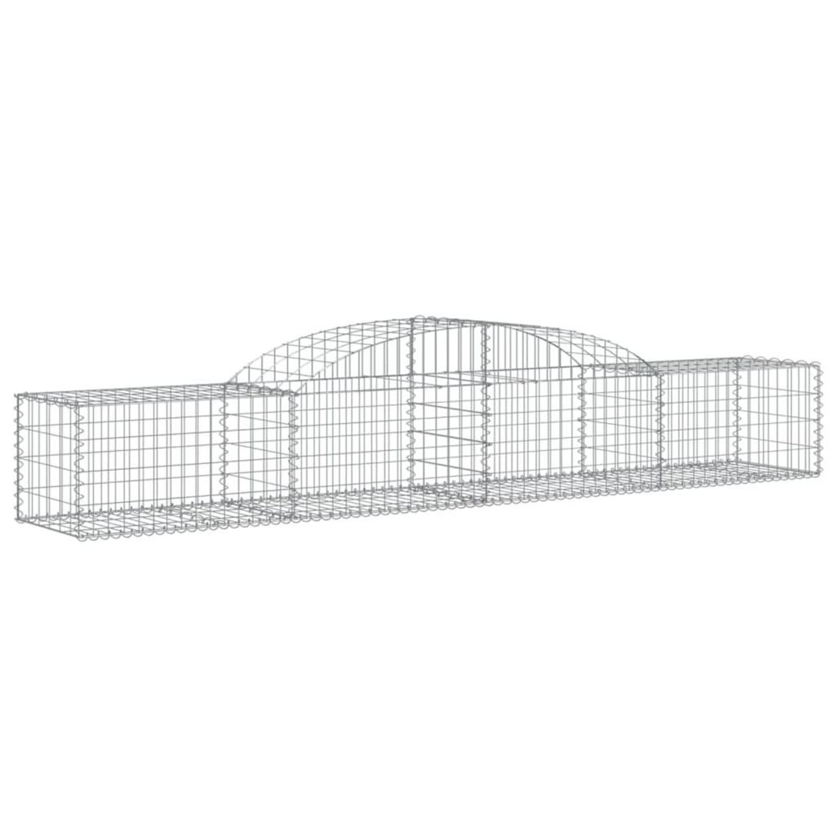 VIDAXL Paniers a gabions arques 3 pcs 300x50x40/60 cm fer galvanise