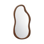 Voir la diapositive 2 : SWEEEK Miroir organique AUSTIN en bois d'hévéa, couleur noyer, 3 tailles différentes