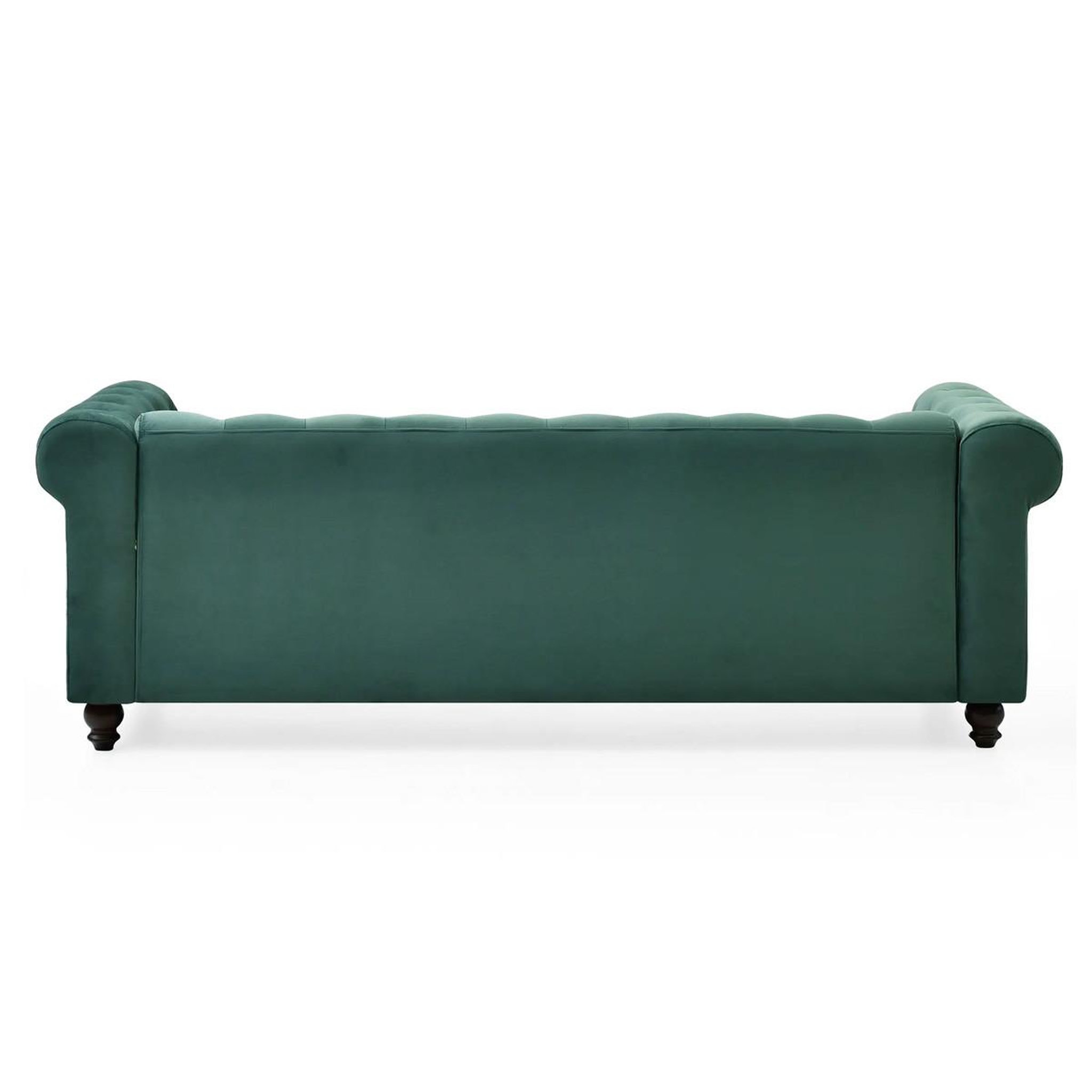 Voir la diapositive 3 : Paris Prix Canapé 3 places velours  chesterfield  209cm vert