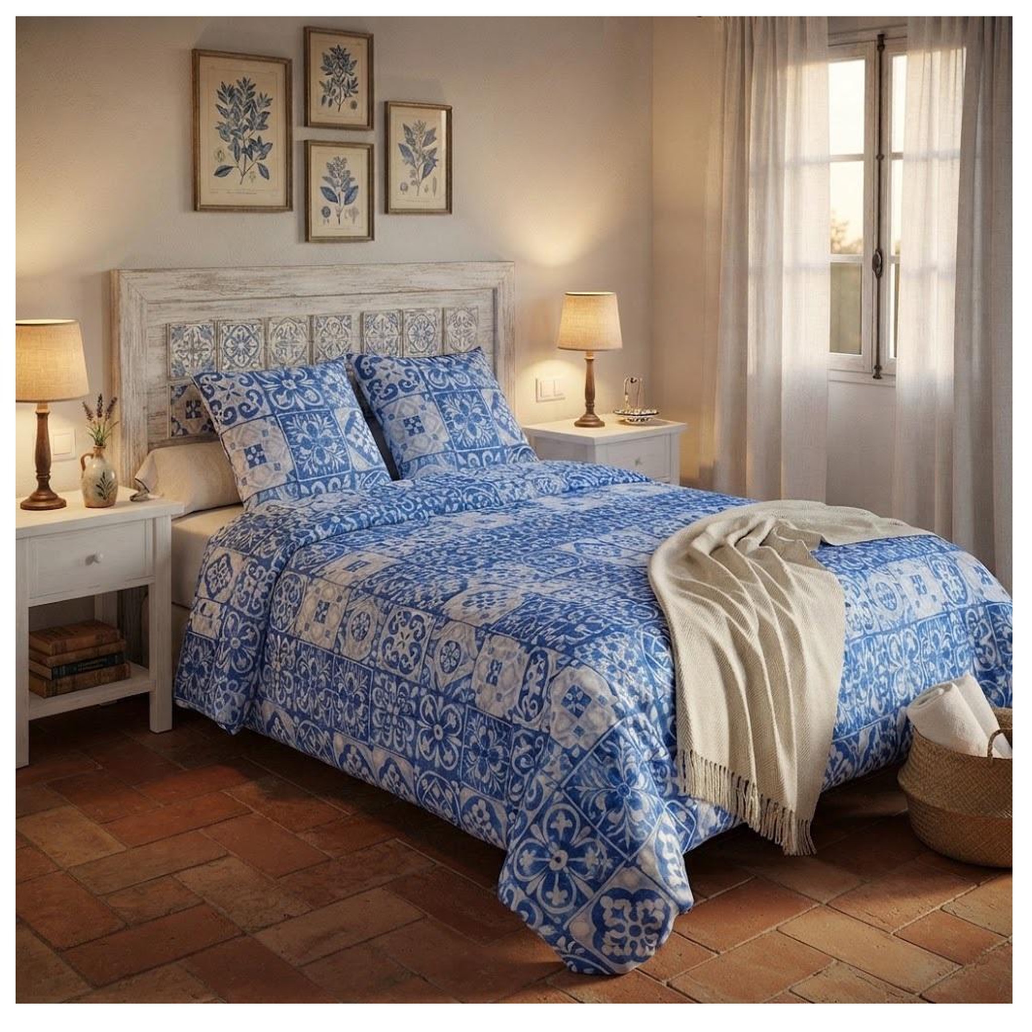 Voir la diapositive 4 : Eden Couvre lit microfibre + taies persane