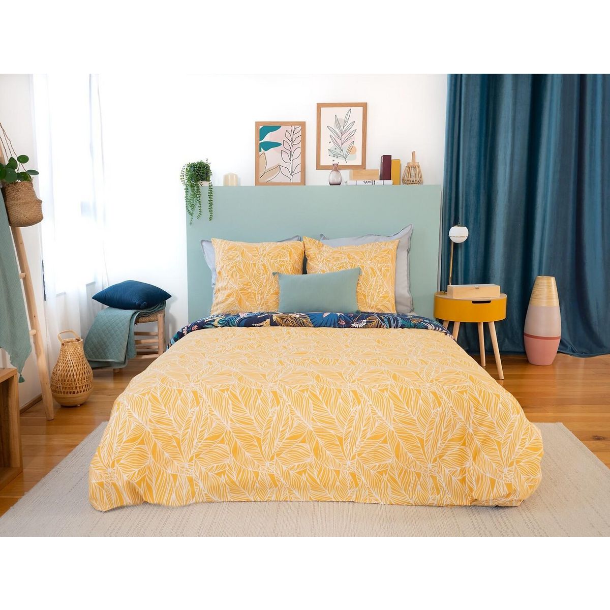 Home collection Parure housse de couette 100% coton 57fils Aglae