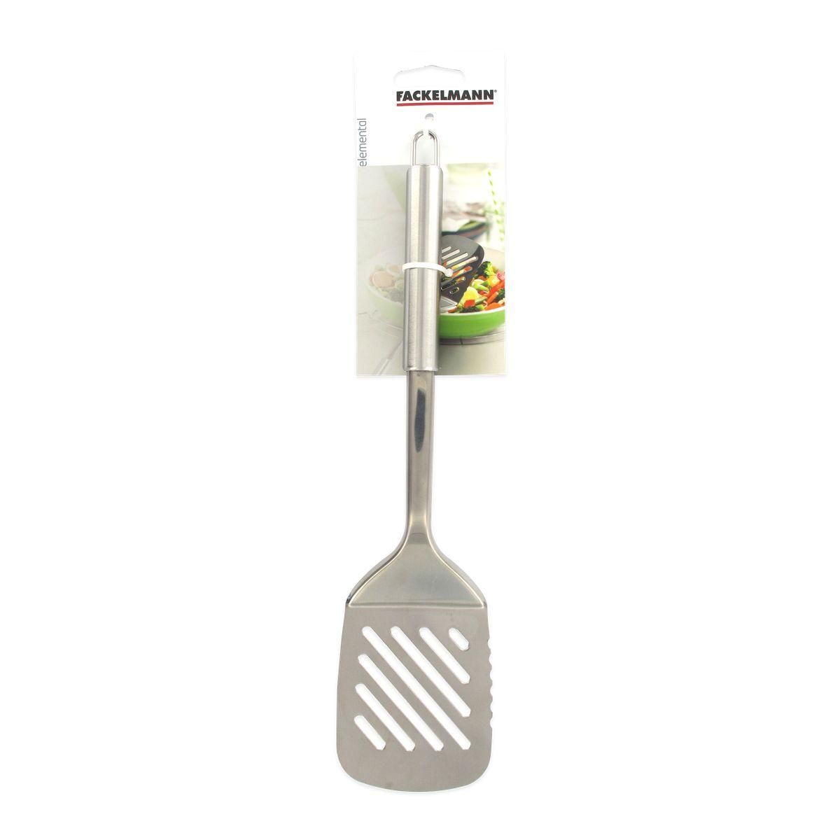 Fackelmann Spatule de cuisine ajourée en inox 33 cm Fackelmann Elemental