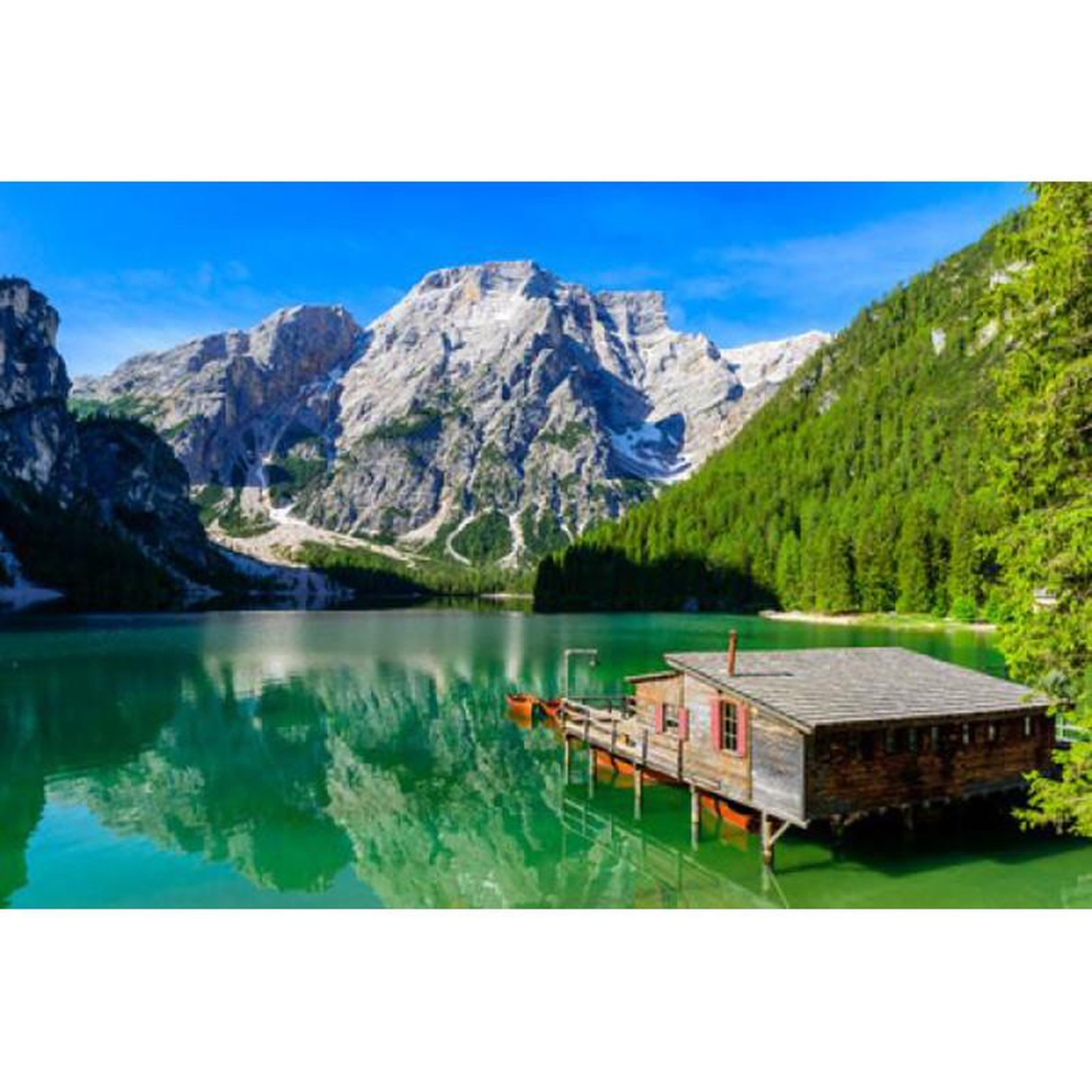 Voir la diapositive 2 : ALIZE Puzzle 1500 pièces Lac de Braies – Paysage de montagne – Adulte – Alizé