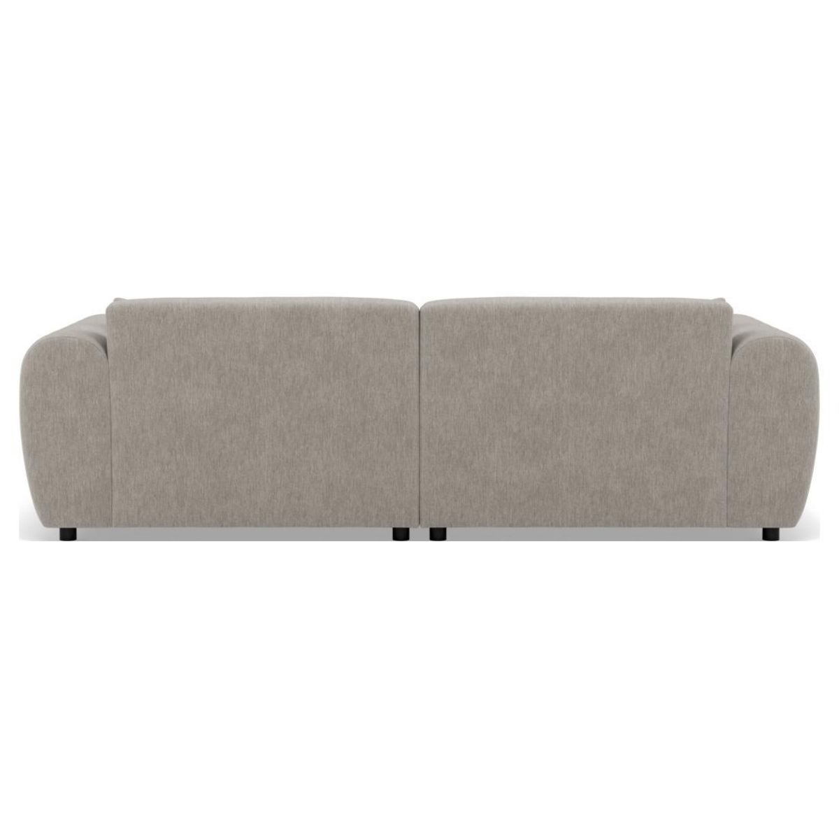 LISA DESIGN Aumance - canapé droit 4 places avec double méridienne assise profonde en velours texturé