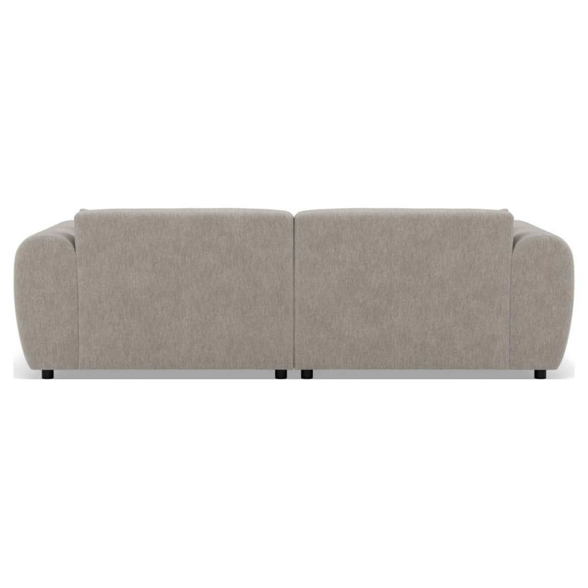 LISA DESIGN Aumance - canapé droit 4 places avec double méridienne assise profonde en velours texturé