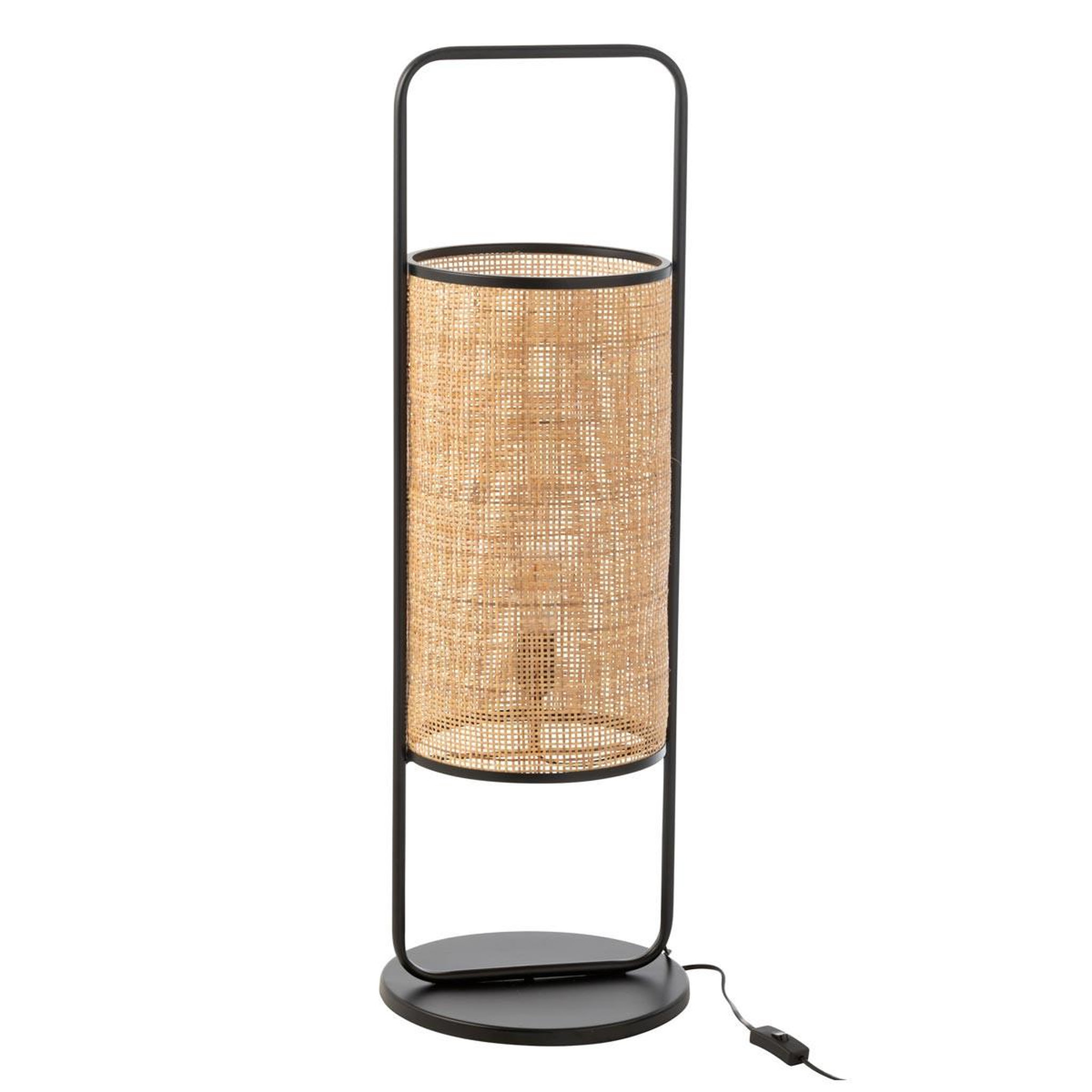 J-LINE Lampe à poser en rotin sur pied  mabel  92cm naturel