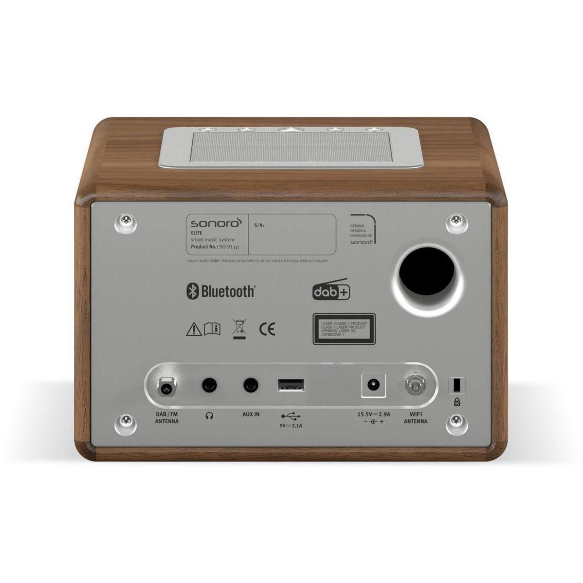 SONORO Chaîne HiFi ELITE Noyer-Argent