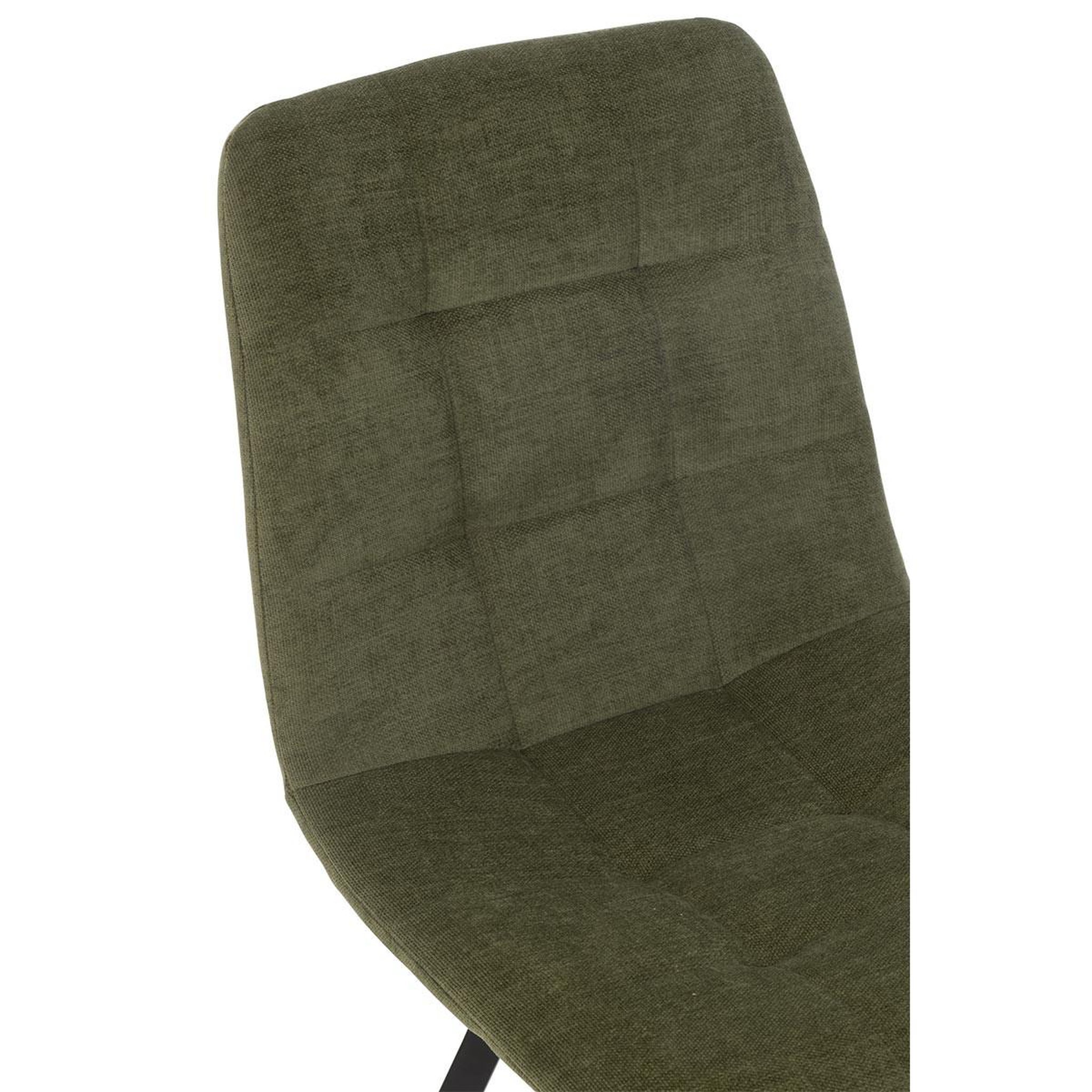 Voir la diapositive 6 : J-LINE Chaise matelassée  clark  85cm vert