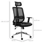 VINSETTO Vinsetto Fauteuil de bureau manager grand confort chaise de bureau réglable tissu maille polyester noir