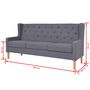 Voir la diapositive 6 : VIDAXL Ensemble de canapes 2 pcs tissu gris