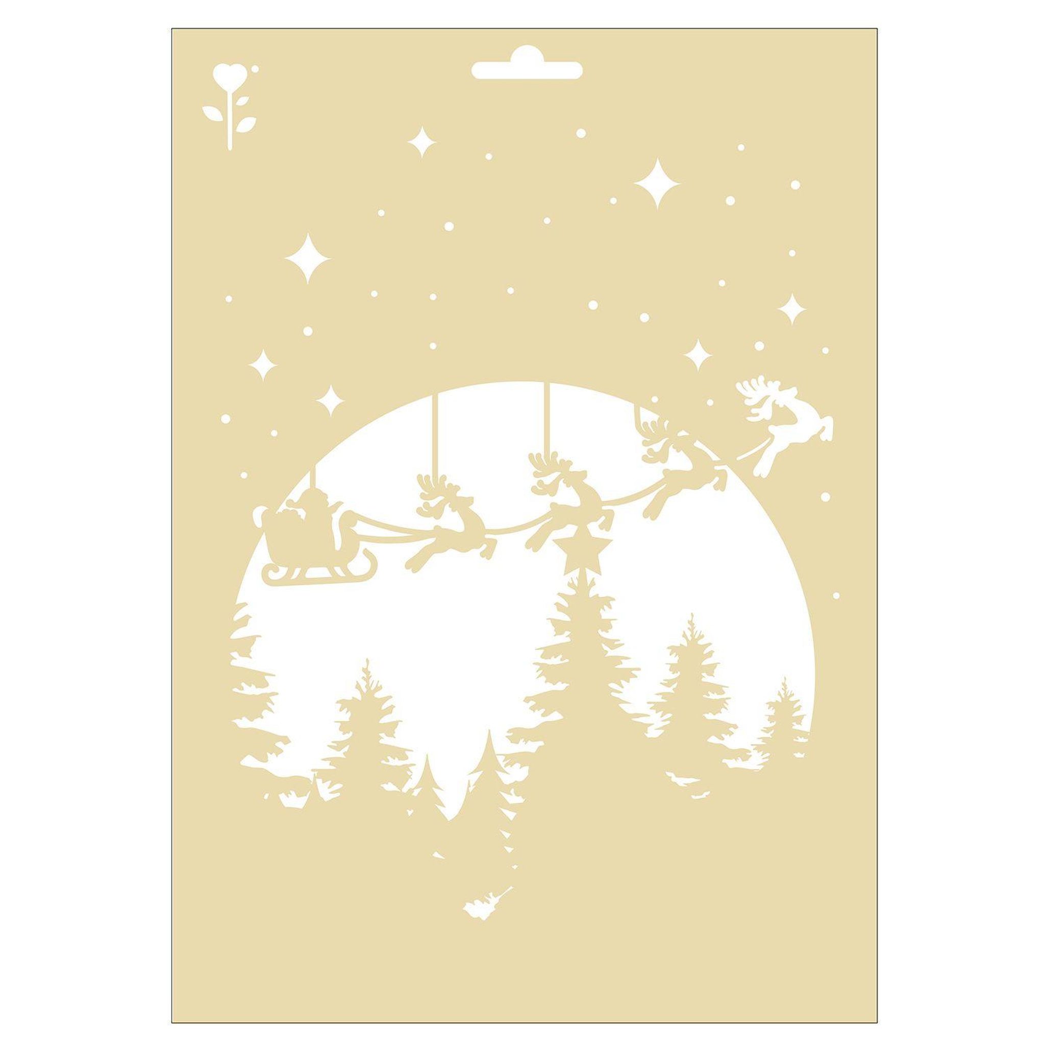 Voir la diapositive 4 : Graine créative Pochoir de Noël A4 - Clair de lune