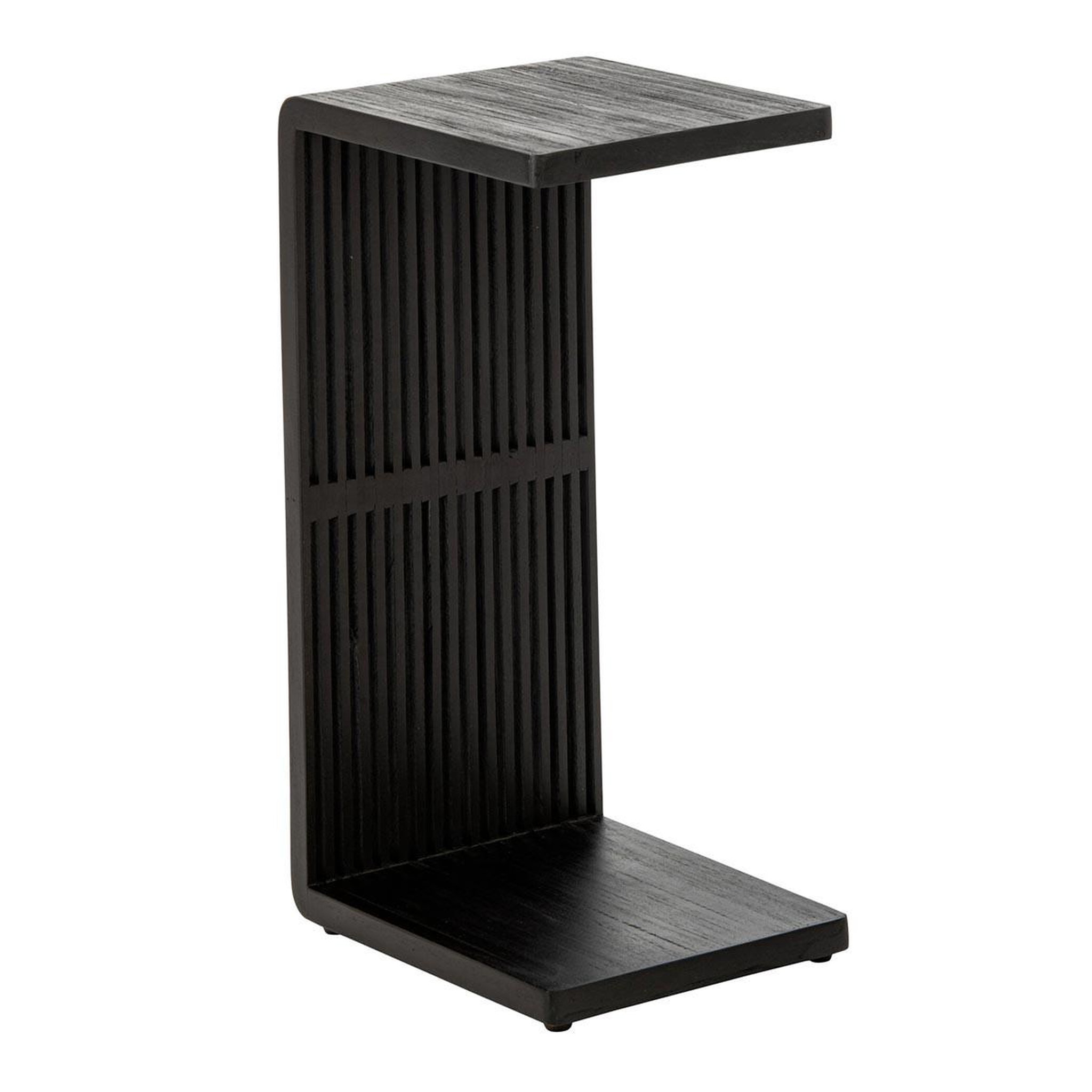 J-LINE Table d'appoint en bois  lars  65cm noir