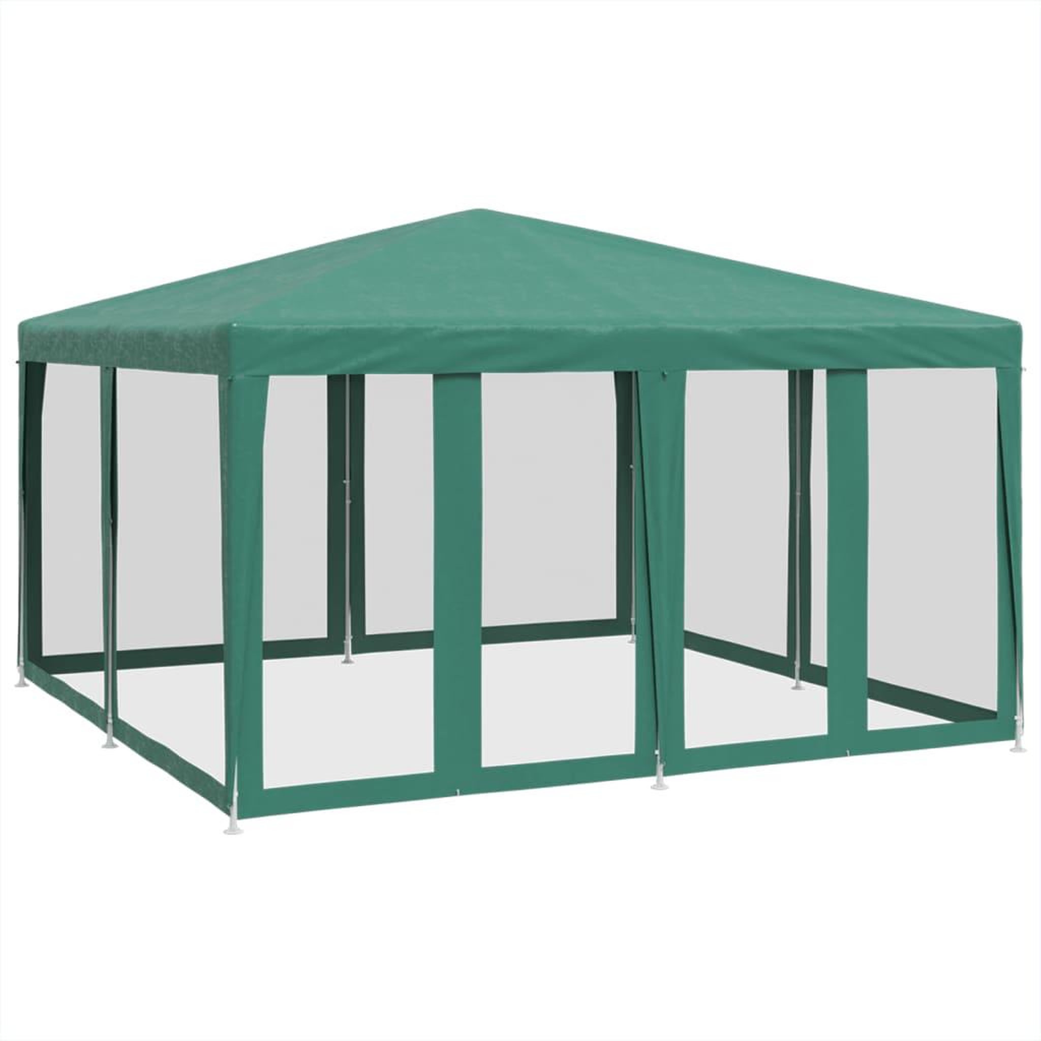Voir la diapositive 5 : VIDAXL Tente de fete avec 8 parois laterales en maille vert 4x4 m PEHD