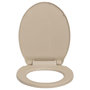 Voir la diapositive 4 : VIDAXL Siege de toilette a fermeture en douceur Beige Ovale