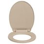 Voir la diapositive 4 : VIDAXL Siege de toilette a fermeture en douceur Beige Ovale