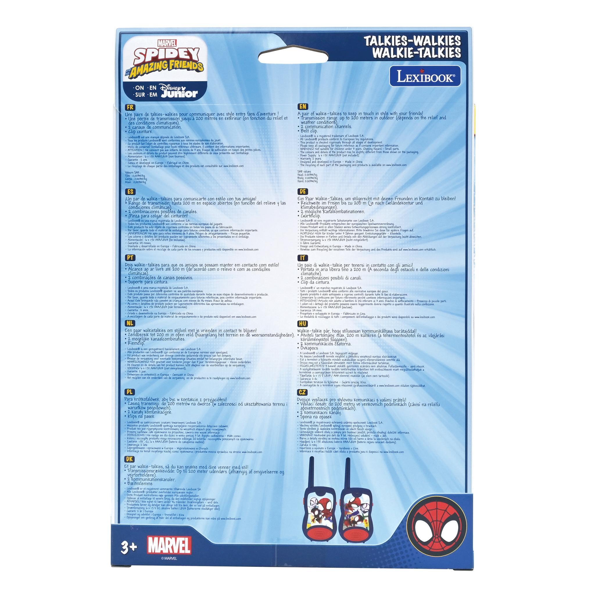 Voir la diapositive 3 : Lexibook Talkies-Walkies Spidey portée 200m