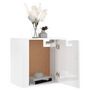 Voir la diapositive 4 : VIDAXL Tables de chevet murales 2 pcs Blanc brillant 50x30x47 cm