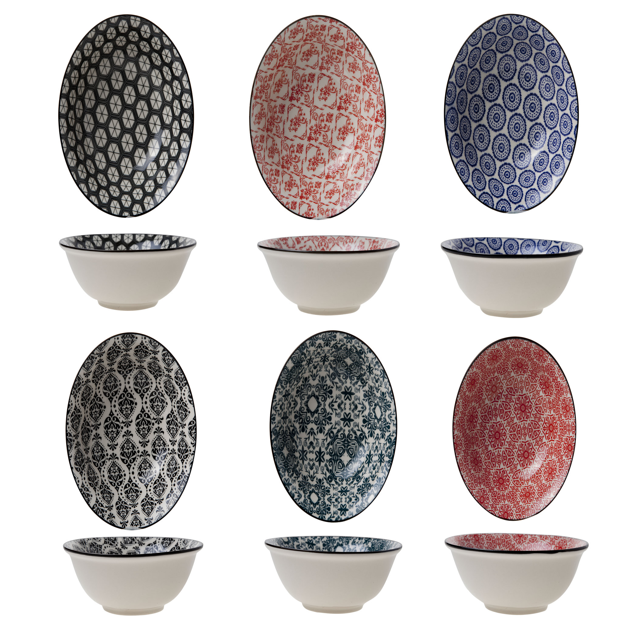 Voir la diapositive 3 : Service d'assiettes porcelaine 18 pièces DELIRIO