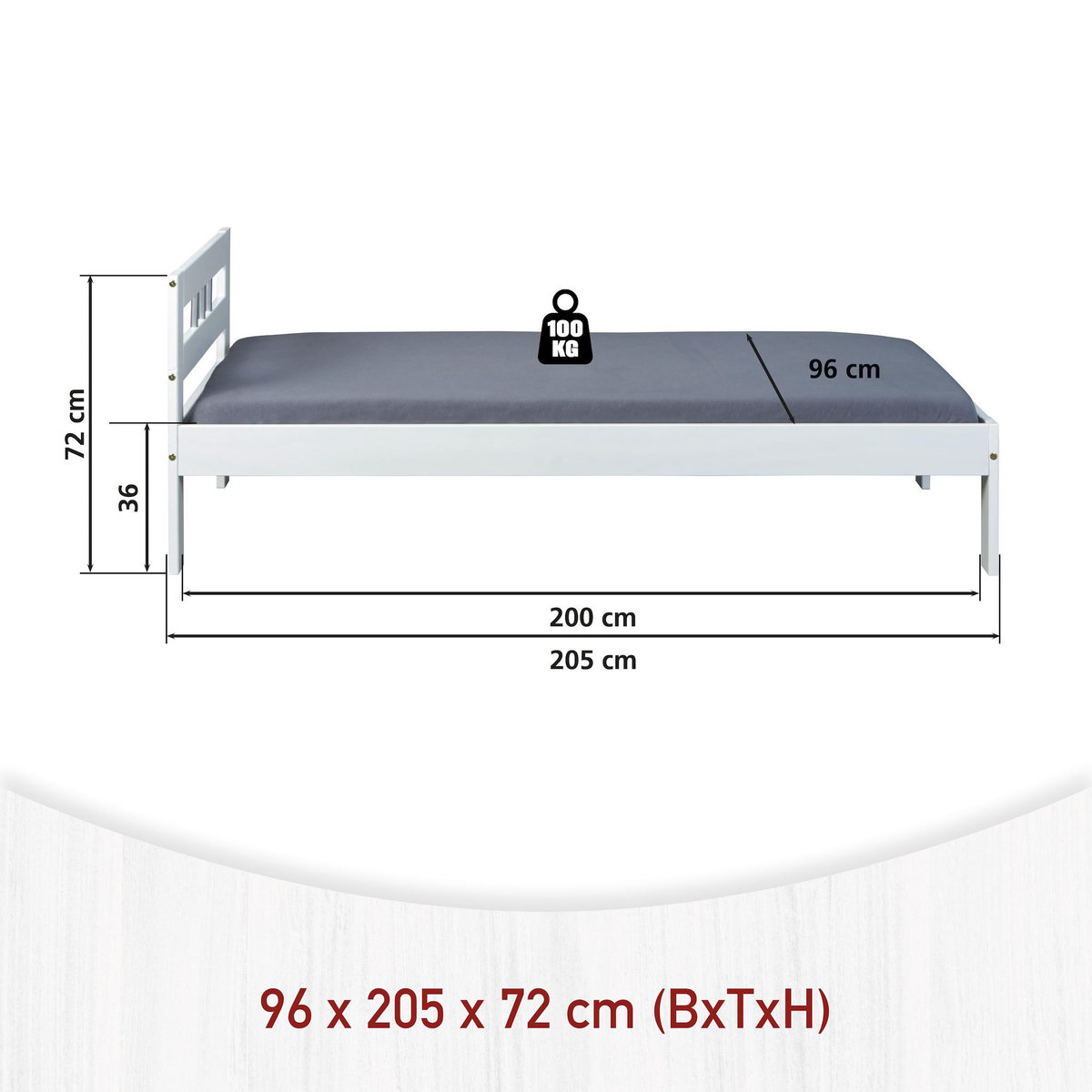INTERLINK Lit simple FANA 90x200