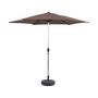 Voir la diapositive 1 : Habitat et Jardin Parasol jardin droit Alu  Sol  - Rond - Ø 3m - Taupe - Avec pied à lester