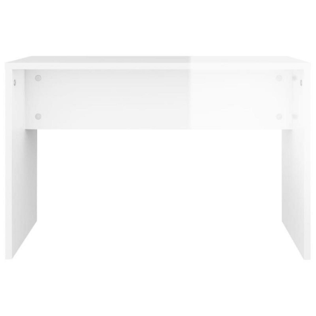 VIDAXL Tabouret de toilette Blanc brillant70x35x45cm Bois d ingénierie