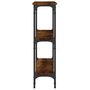 Voir la diapositive 5 : VIDAXL Table console chene fume 75x22,5x75 cm bois d'ingenierie