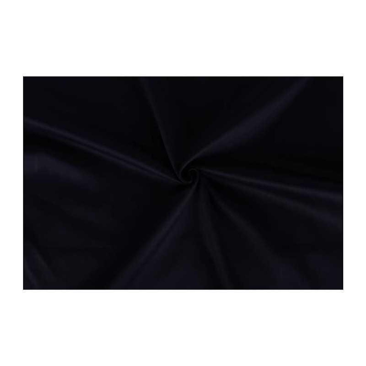 MENZZO Set housse de couette 240x220cm et 2 taies d'oreiller Lovina uni Satin de Coton Bleu foncé