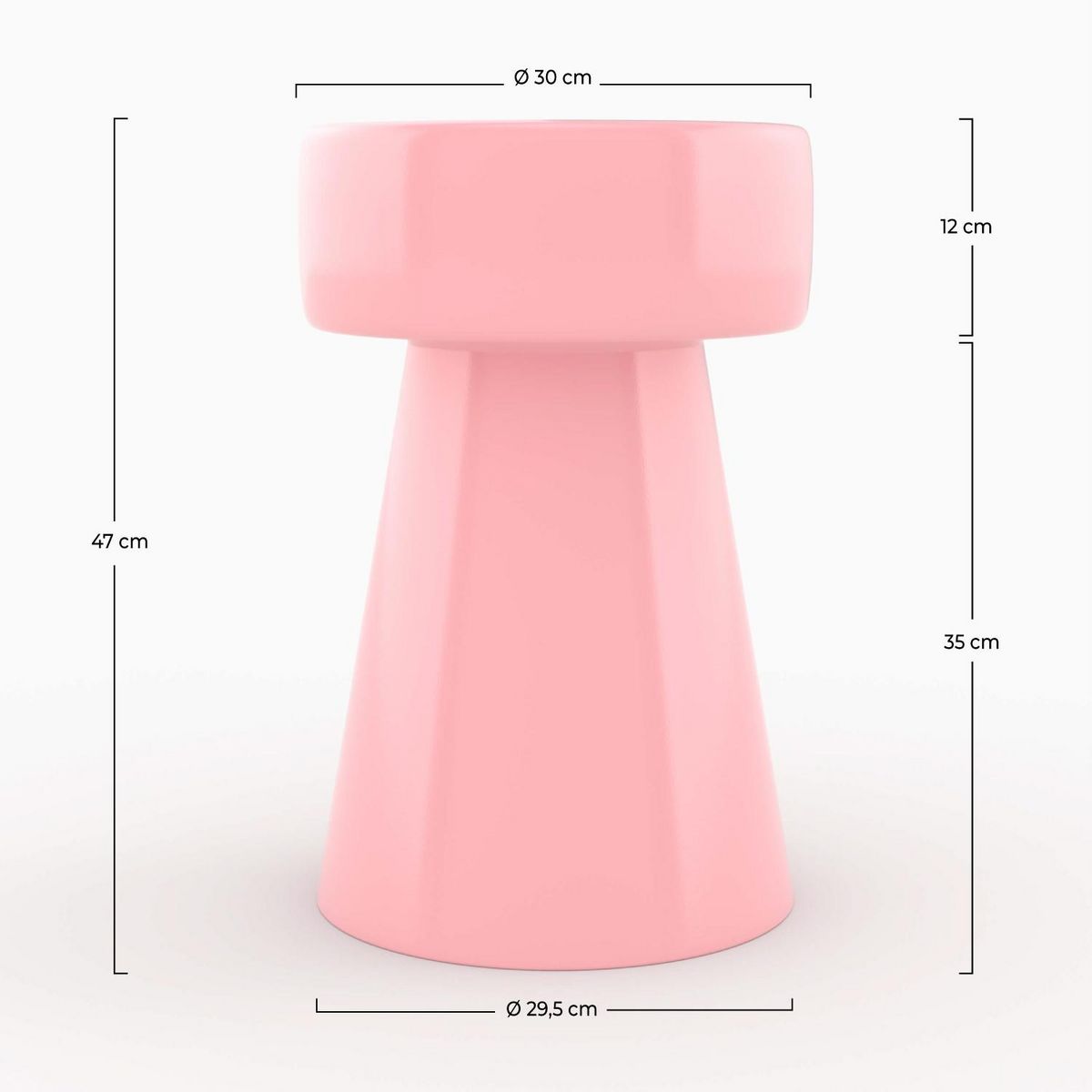 Rendez vous déco Table d'appoint ronde en métal vert kaki D30 cm - Athéna