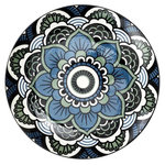 Paris Prix Lot de 6 Assiettes à Dessert  Mandala  19cm Bleu