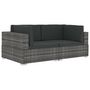 Voir la diapositive 2 : VIDAXL Chaises d'angles lot de 2 avec coussins Resine tressee Gris