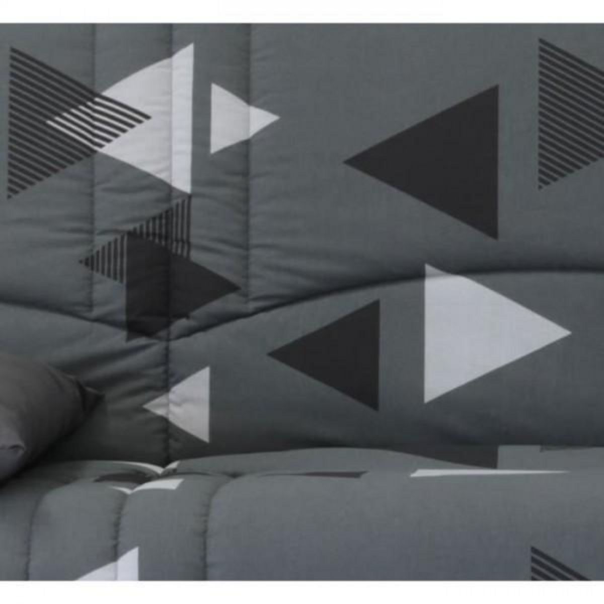 MARKET24 Banquette clic clac 3 places - tissu Bikini gris - Style contemporain - L 190 x P 92 cm - DREAM