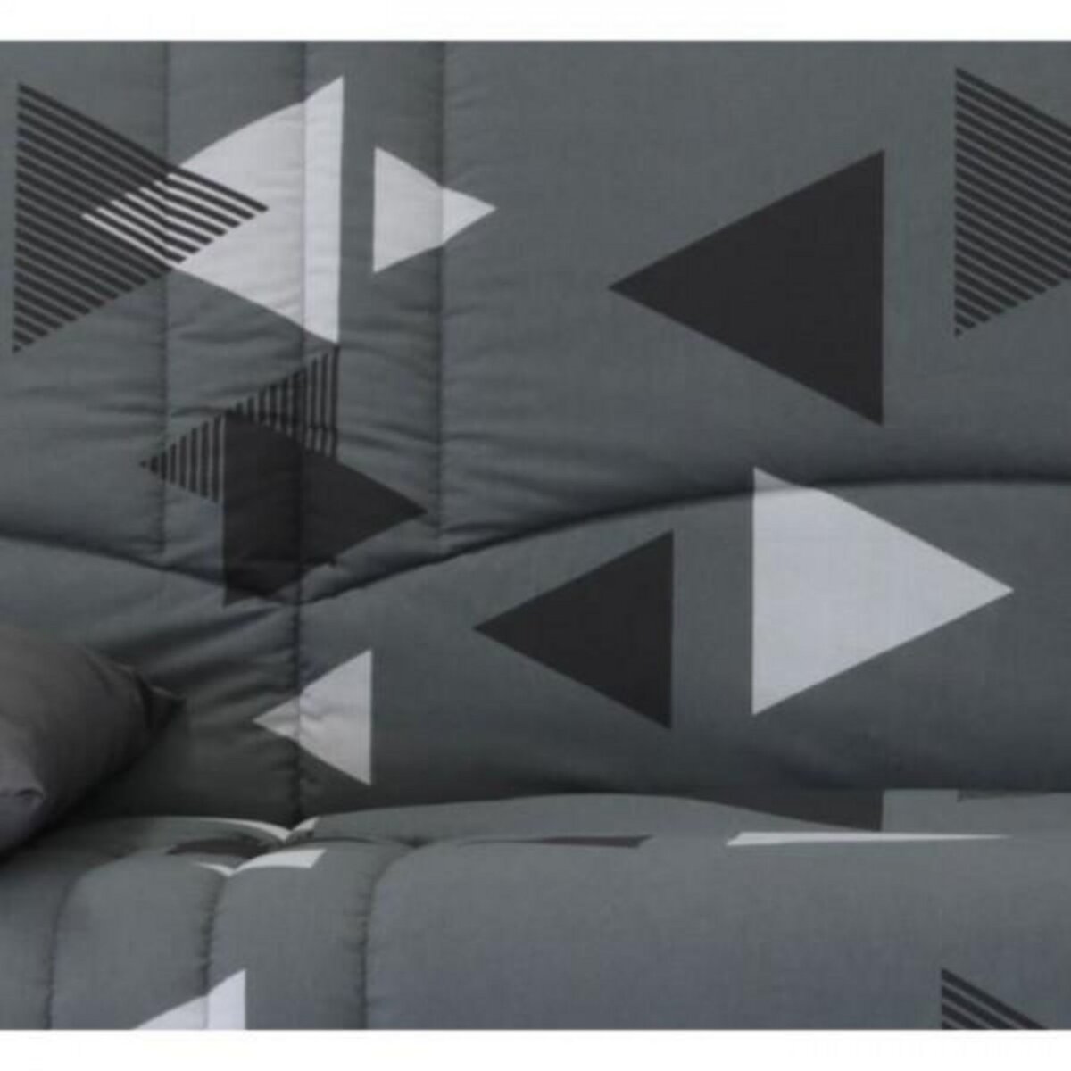 MARKET24 Banquette clic clac 3 places - tissu Bikini gris - Style contemporain - L 190 x P 92 cm - DREAM