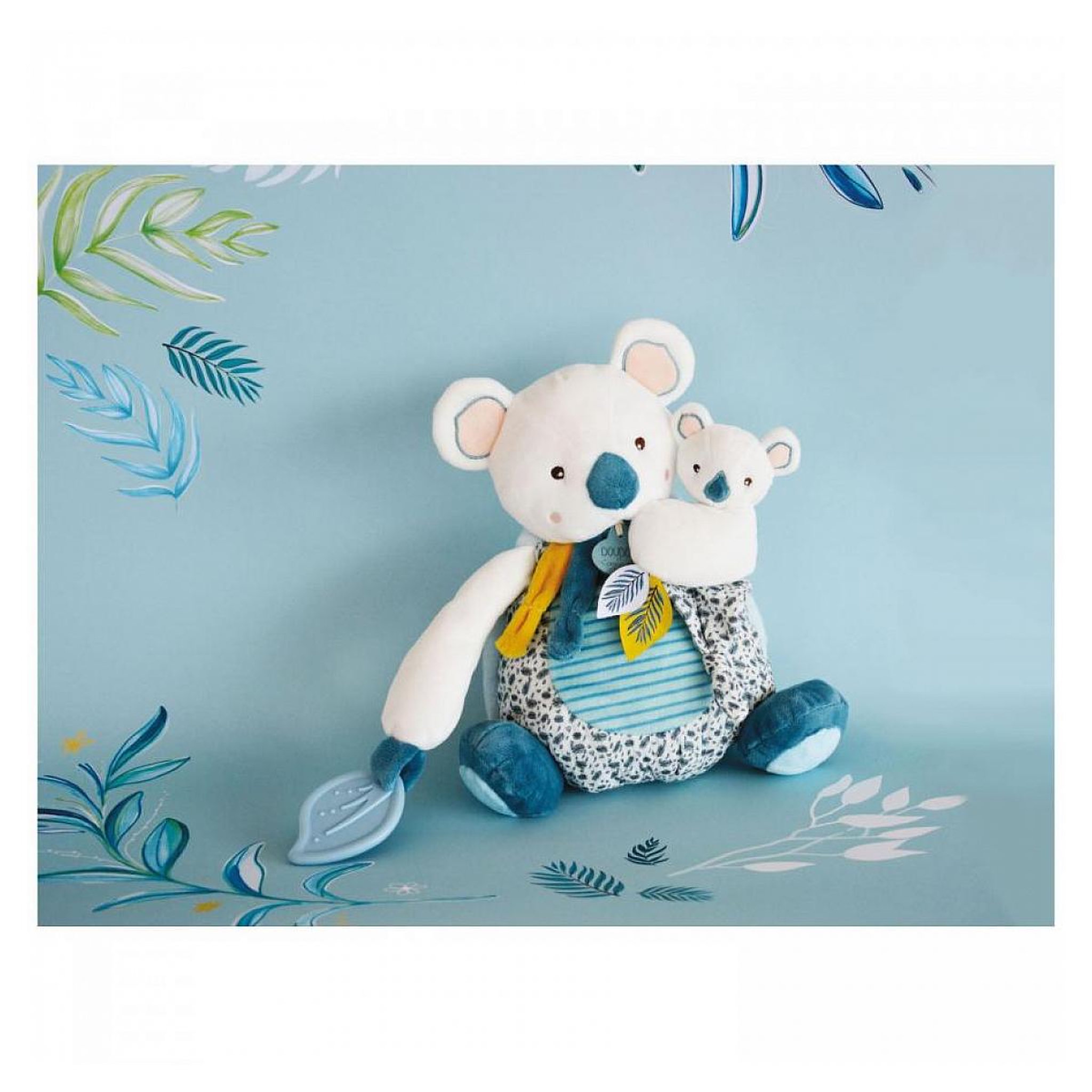 Voir la diapositive 3 : DOUDOU ET COMPAGNIE Yoca le koala - pantin koala gm avec bebe  and  anneau de dentition