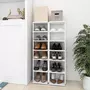 VIDAXL Armoires a chaussures 2 pcs Blanc 27,5x27x102cm bois ingenierie
